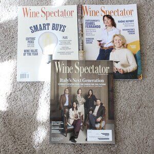 WINE SPECTATOR MAGAZINE Lot of 3 Jan to Apr 2026 Issues For Wine Enthusiasts